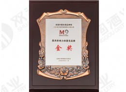 首屆中國名酒品牌榜最具影響力的著名品牌金獎
